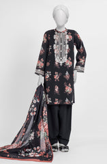 EMBROIDERED CAMBRIC STITCHED 3 PIECE