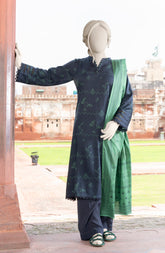 PRINTED TEXTURED VISCOSE 3PCS UNSTITCHED