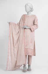EMBROIDERED CAMBRIC STITCHED 3 PIECE