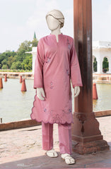 EMBROIDERED CHAMBRAY STITCHED 2 PIECE