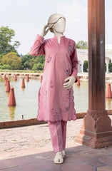 EMBROIDERED CHAMBRAY STITCHED 2 PIECE