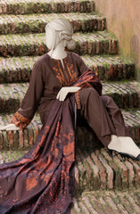 EMBROIDERED CROSS HATCH STITCHED 3 PIECE