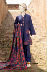 EMBROIDERED CROSS HATCH STITCHED 3 PIECE