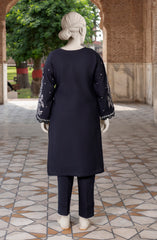 EMBROIDERED CROSS HATCH 2PCS UNSTITCHED