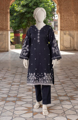 EMBROIDERED CROSS HATCH 2PCS UNSTITCHED