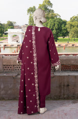 EMBROIDERED KHADDAR STITCHED 3 PIECE