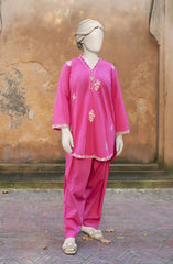 EMBROIDERED CAMBRIC STITCHED 2 PIECE