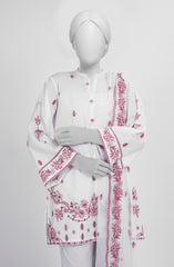 EMBROIDERED CAMBRIC STITCHED 3 PIECE