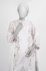 EMBROIDERED CAMBRIC STITCHED 3 PIECE