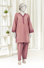 EMBROIDERED CROSS HATCH 2PCS UNSTITCHED