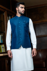 TEAL BLENDED WAISTCOAT
