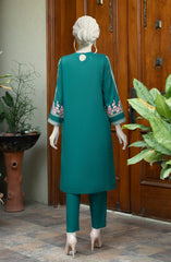 EMBROIDERED CAMBRIC STITCHED 2 PIECE