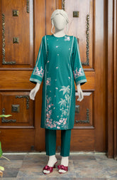 EMBROIDERED CAMBRIC STITCHED 2 PIECE