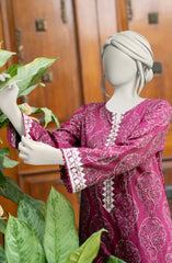 EMBROIDERED PRINTED LAWN STITCHED 2 PIECE