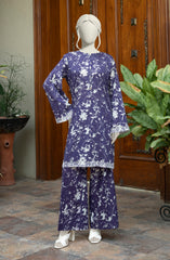 EMBROIDERED PRINTED LAWN STITCHED 2 PIECE