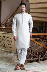 FESTIVE'25 MEN KURTA LIGHT CREAM