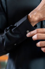 BLACK EMBROIDERED BLENDED KAMEEZ SHALWAR