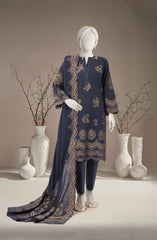 JACQUARD 3PC UNSTITCHED