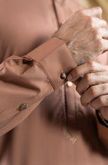 CAMEL EMBROIDERED BLENDED KAMEEZ SHALWAR