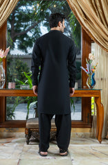 BLACK BLENDED KAMEEZ SHALWAR