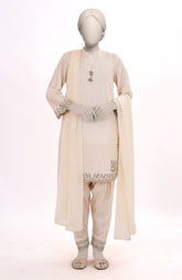 EMBROIDERED CAMBRIC STITCHED 3 PIECE