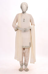 EMBROIDERED CAMBRIC STITCHED 3 PIECE