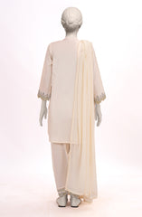 EMBROIDERED CAMBRIC STITCHED 3 PIECE