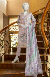 EMBROIDERED PRINTED LAWN 3PCS UNSTITCHED