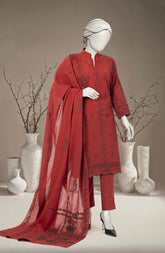 JACQUARD 3PC UNSTITCHED