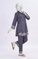 EMBROIDERED PRINTED CAMBRIC STITCHED 2 PIECE