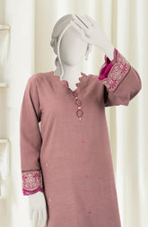 EMBROIDERED CROSS HATCH 2PCS UNSTITCHED