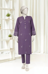 EMBROIDERED CROSS HATCH 2PCS UNSTITCHED