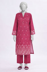 EMBROIDERED PRINTED CAMBRIC STITCHED 2 PIECE