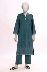 EMBROIDERED PRINTED CAMBRIC STITCHED 2 PIECE