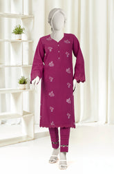 EMBROIDERED CROSS HATCH 2PCS UNSTITCHED