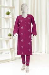 EMBROIDERED CROSS HATCH 2PCS UNSTITCHED