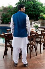 BLUE BLENDED WAISTCOAT