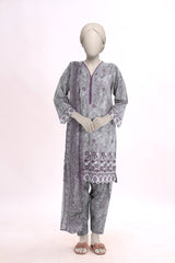 EMBROIDERED CAMBRIC STITCHED 3 PIECE
