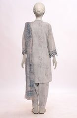 EMBROIDERED PRINTED CAMBRIC STITCHED 3 PIECE