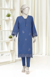 EMBROIDERED CROSS HATCH 2PCS UNSTITCHED