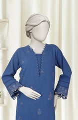 EMBROIDERED CROSS HATCH 2PCS UNSTITCHED