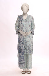 EMBROIDERED PRINTED CAMBRIC STITCHED 3 PIECE