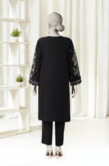 EMBROIDERED CROSS HATCH 2PCS UNSTITCHED