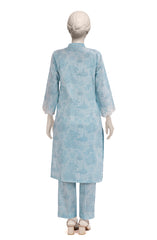 EMBROIDERED PRINTED CAMBRIC STITCHED 2 PIECE