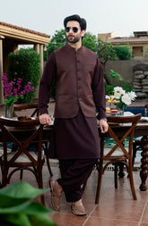 BROWN BLENDED WAISTCOAT