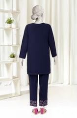 EMBROIDERED CROSS HATCH 2PCS UNSTITCHED