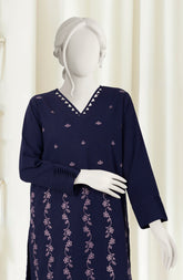 EMBROIDERED CROSS HATCH 2PCS UNSTITCHED