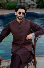BROWN BLENDED WAISTCOAT
