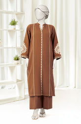 EMBROIDERED CROSS HATCH 2PCS UNSTITCHED