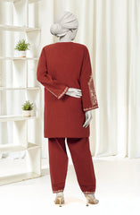 EMBROIDERED CROSS HATCH 2PCS UNSTITCHED